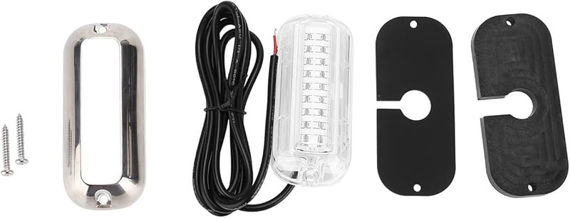 ضوء قارب تحت الماء أزرق 27 LED 74 لومن IP68 مصباح مؤخرة من الفولاذ المقاوم للصدأ - Image 2